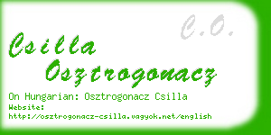 csilla osztrogonacz business card